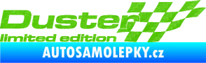 Samolepka Duster limited edition pravá 3D karbon zelený kawasaki
