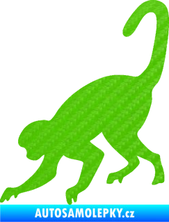 Samolepka Opice 002 levá 3D karbon zelený kawasaki