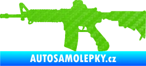 Samolepka Samopal 009 levá 3D karbon zelený kawasaki