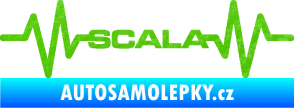 Samolepka Srdeční tep 075 Scala 3D karbon zelený kawasaki