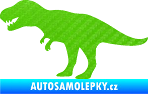 Samolepka Tyrannosaurus Rex 001 levá 3D karbon zelený kawasaki