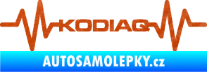 Samolepka Srdeční tep 071 Kodiaq 3D karbon oranžový