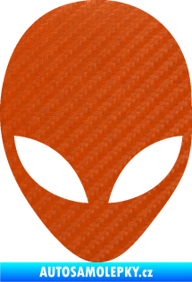 Samolepka UFO 002 3D karbon oranžový