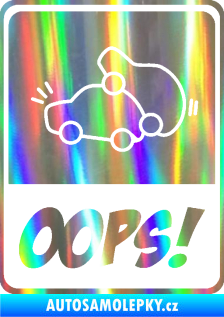 Samolepka Oops love cars 001 Holografická