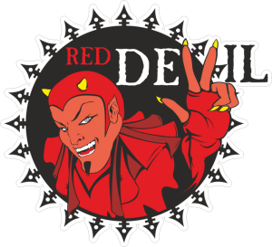 Barevný ďábel 015 nápis Red Devil