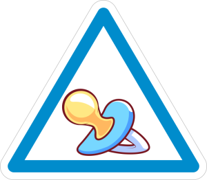 Barevný trojúhelník 003 levá modrý dudlík chlapeček